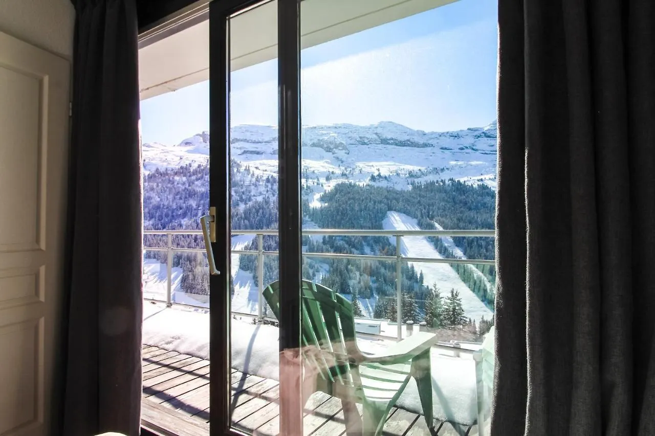 פליין Penthouse 3-Bedroom Apartment, Mountain Views, Large Terrasse, Piste Access צרפת